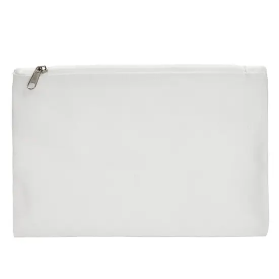 Juvale 12-Pack Bulk Blank Canvas Zipper Pouch Set, 8x6" Canvas Pencil Pouch with Zipper for Cosmetic & DIY Crafts, Pens, Markers, Scissors, Makeup Brushes, Lip Gloss, Hair Clips {7}