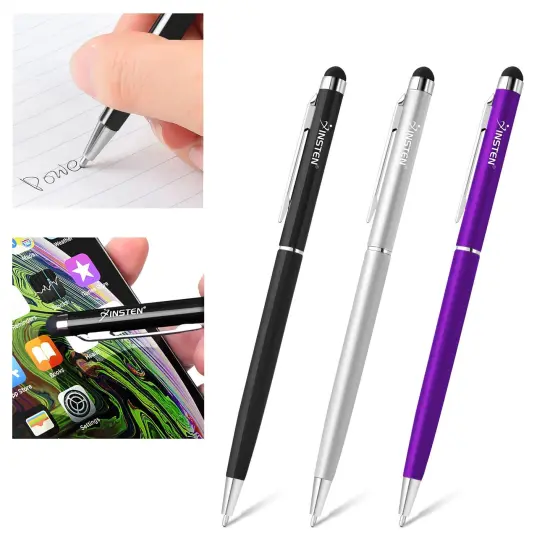 Insten 3pcs 2-in-1 Touch Screen Stylus Ballpoint Pen for Universal Phone Tablet for iPhone 11 / 11 Pro / 11 Pro Max 6S 6 Plus 5.5" 4.7" /5S 5C 4S Multicolor {2}