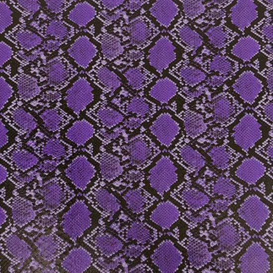 1 Yard Caicos Snake Skin Faux Leather Vinyl Fabric For Upholstery Handbags 54" Width Hot Pink {5}