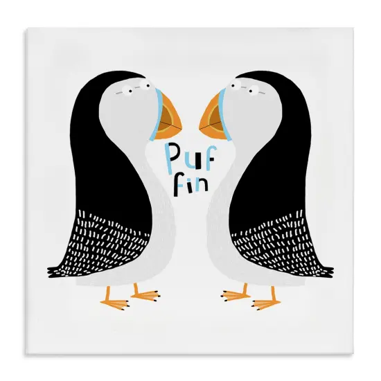 Stupell Industries Puffin Bird Duo Canvas Wall Art Design by Carla Daly {1}