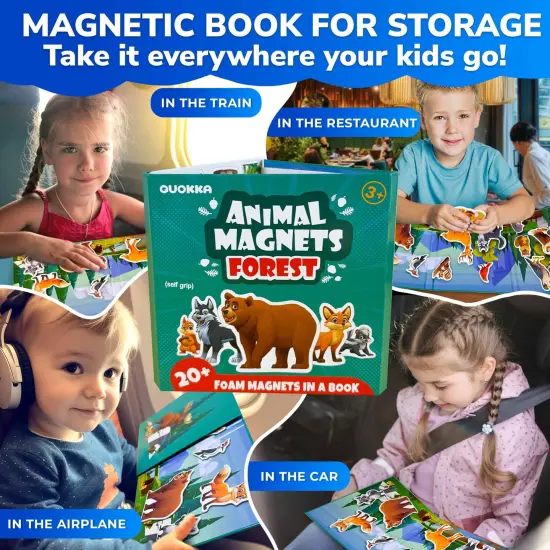 Travel Magnetic Book 20+Pcs for Kids | Forest {6}