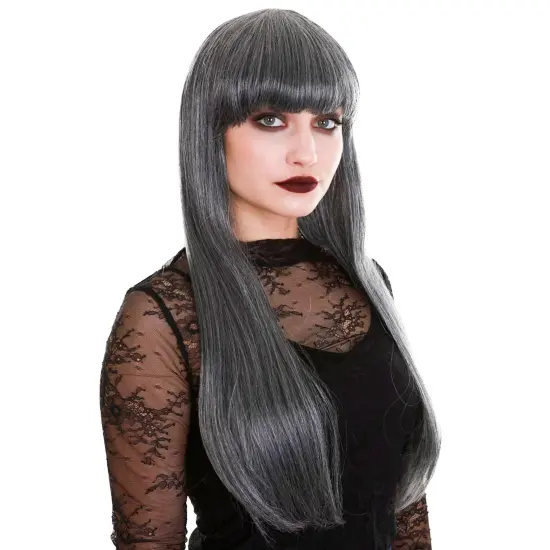 Ghostly Grey Adult Costume Wig {3}