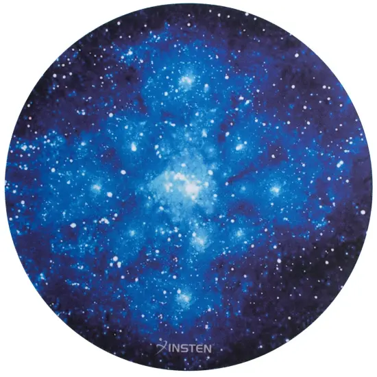 Insten Mouse Pad for Computer Laptop Desktop Gaming Super Smooth Round Galaxy Space Planet Moon Design with Non-Slip Rubber Base, Blue Starry Night (8.4 x 8.4 inch) {1}