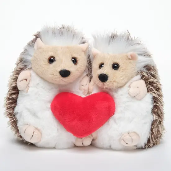 Bearington Lovie & Dovie Valentine's Stuffed Animal for Kids, 5.5 Inches Hedgehog Plush, Ideal as a Valentine's Day Gift for Boyfriend or Girlfriend, For Ages 3-14 Multicolor {1}