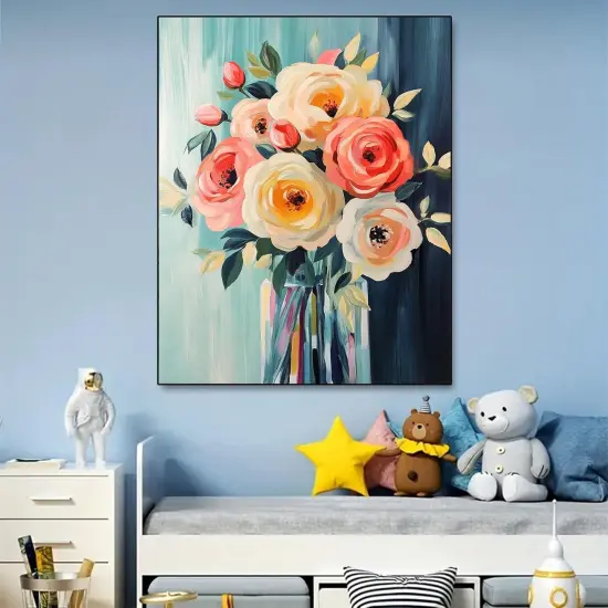 Flowers Paint by Numbers Kit for Adults- Floral Adult Paint by Number Kits, Acrylic Painting by Numbers Kit {3}