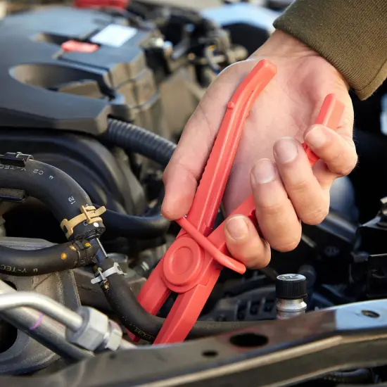 3-Pack Hose Pinch Off Pliers - Fuel Line Clamp Tool for Automotive Brake, Radiator and Coolant (Red, 3 Sizes) {3}