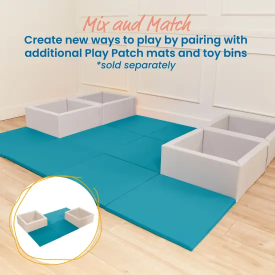 Play Patch Activity Mat Squares, Modular Playmat, 4-Pack Turquoise {5}