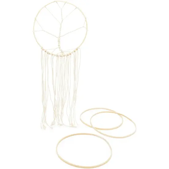 Bamboo Rings for Crafts, Macrame, and Dreamcatchers (10.2 Inches, 12 Pack) {4}