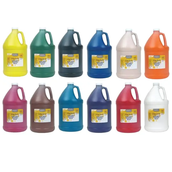 Little Masters&reg; Washable Tempera Paint, 128 oz. Bottles, 12 Colors {1}