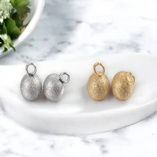 6mm Stardust Round Dangle Charms - Choose Your Color Gold (1829) {3}