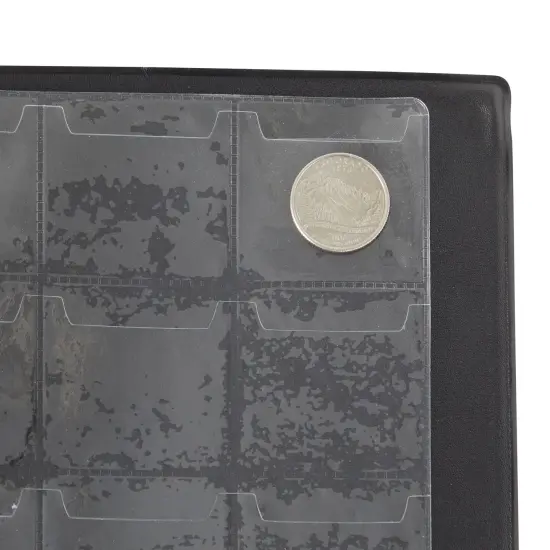 2 Pack Coin Collection Album, Holds Up To 180 Coins Each (6.5 x 11.4 inch, 10 Currency Pages, Dark Blue) {5}