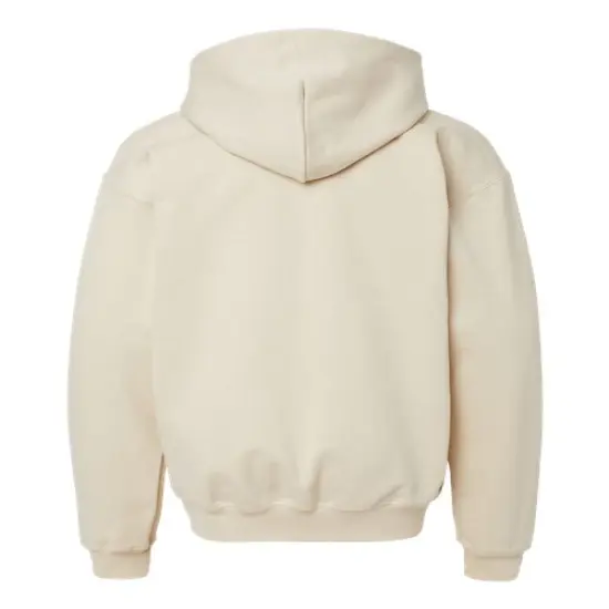 Gildan&reg; Youth Midweight Hooded Turtle Neck Long Sleeve Sweatshirt Sand {2}