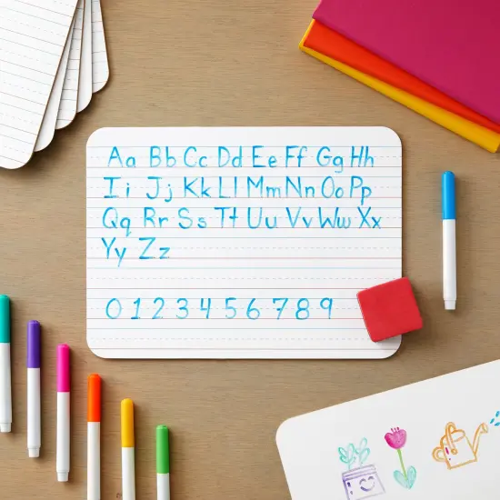 Juvale 12 Pack Double Sided Dry Erase Boards with Lines - Small Classroom Whiteboards for Students, Homeschool and Writing Practice - Reusable Personal Lapboards for Kids Ages 3-14 (9x12 in) {2}