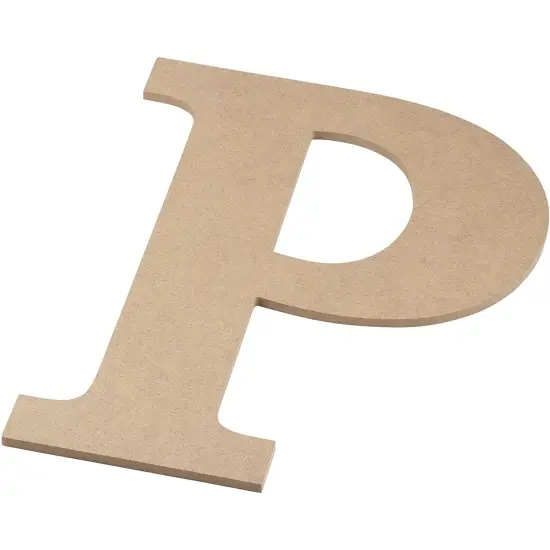 Juvale Unfinished Wood Letters, Greek Letter P for Rho (9 x 11.6 x 0.25 in.) Brown {4}