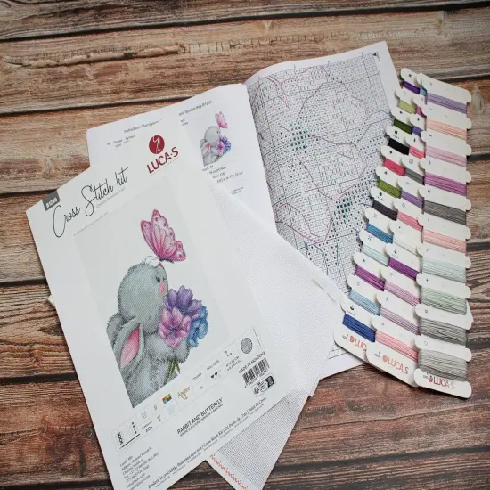 Rabbit and Butterfly B1235l Counted Cross-Stitch Kit {5}