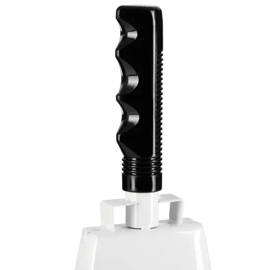 2 Pack 9.5-inch Cowbells for Sporting Events, Percussion Noise Makers with Handle for Football Games, Stadiums (White) {7}