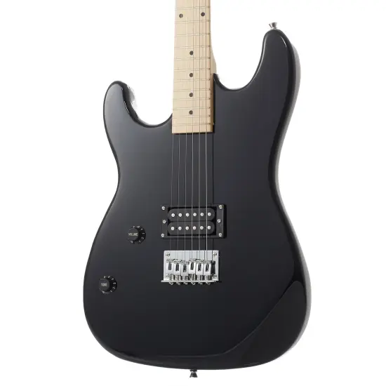 Davison Guitars 39" Full Size Left Handed Electric Guitar - Beginner Kit with Gig Bag and Accessories Black {2}