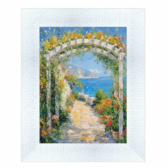 Wide Bright White Glitter Gloss Picture Frame 24x24 frame {1}