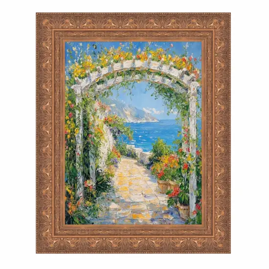 Wide Aged Gold Leaf Gothic Luxury Picture Frame 14x18 frame {2}