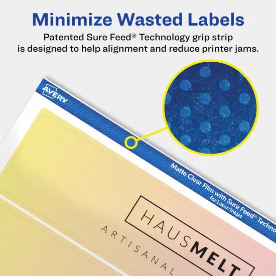Avery Matte Clear Labels,1-3/4" x 7-3/4" Rectangle {4}