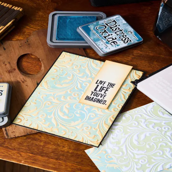 Sizzix Textured Impressions Embossing Folder by Tim Holtz-Vault Flourish {6}