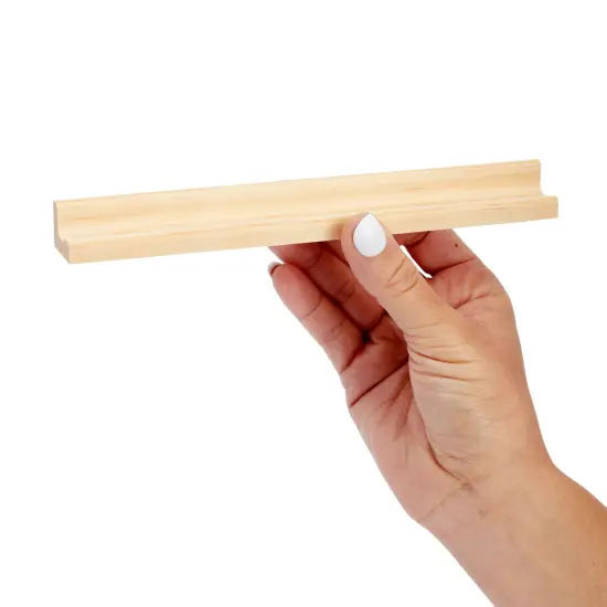 12 Pack Wooden Letter Racks for Scrabble Tiles Pieces, Replacement Game Tray Holders for Crafts (7.5 x 0.75 x 0.85 in) {6}