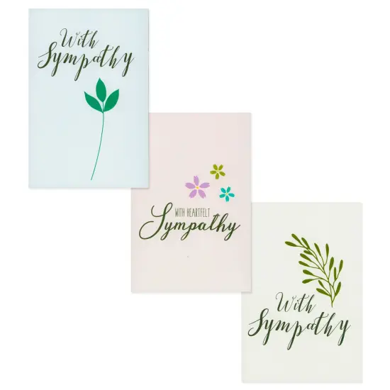 48 Pack Sympathy Cards with Envelopes Bulk Set, 6 Floral and Foliage Designs for Memorials, Funerals, Condolences, Bereavement, Blank Inside (4x6 In) Multicolor {4}