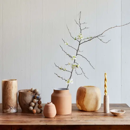 Terra Cotta Bud Vase, Whitewash | Short by Bloomist {2}