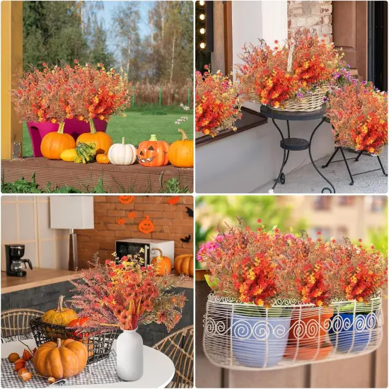 24 Bundles Thanksgiving Artificial Fall Flowers {3}