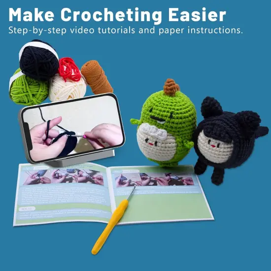 Easy Crochet Animal Set for Adults Kids {3}