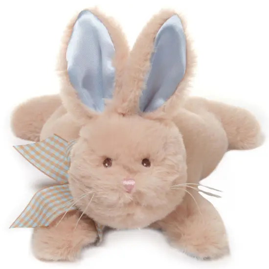 Bearington Collection Baby Bunny Tail Plush Stuffed Animal Bunny With Rattle, 8 inches Brown {1}