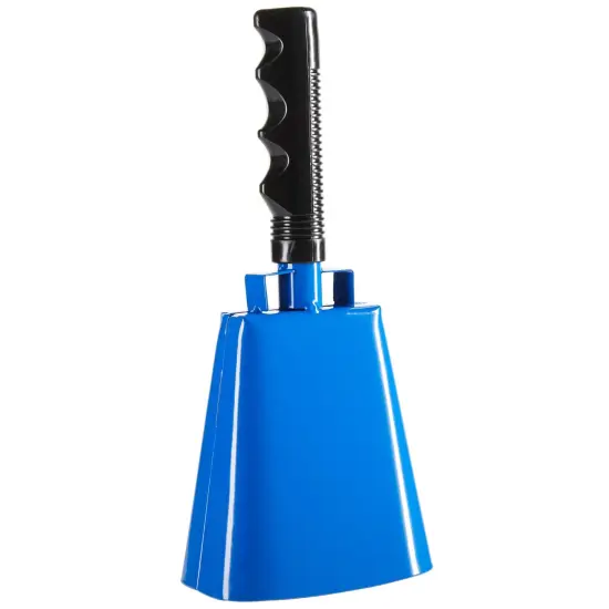 2 Pack 9.5-inch Cowbells for Sporting Events, Percussion Noise Makers with Handle for Football Games, Stadiums (Blue) {5}