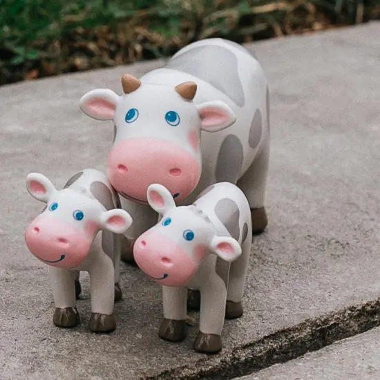 HABA Little Friends Spotted Calf - 2.75" Farm Animal Toy Figure Multicolor {4}