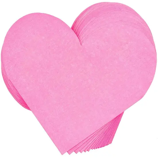 Heart Shaped Paper Napkins for Valentine's Party, Hot Pink (6.5 x 6.5 In, 50 Pack) {1}