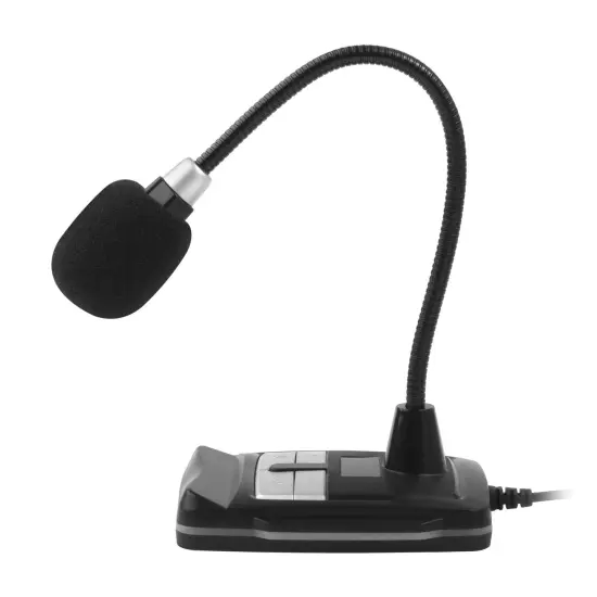 Omnidirectional Microphone for Computer with Phone Stand, Adjustable Gooseneck, RGB Lighting, 3.5mm Headphone Output, and 6 Foot Cable Compatible with USB for Gaming, Video Conferencing Black {6}