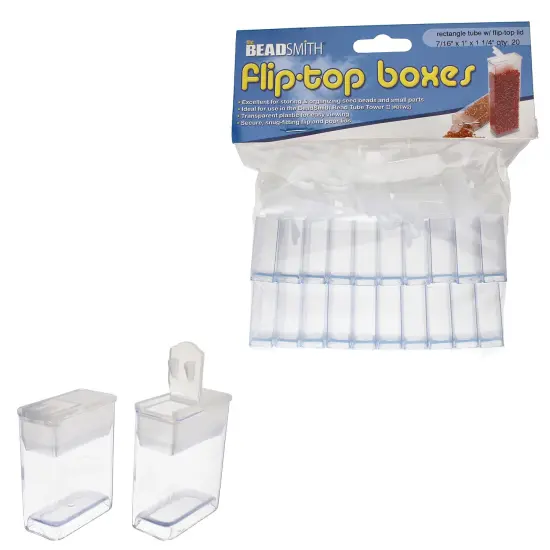 The Beadsmith Flip Top Box 20 Bags {1}