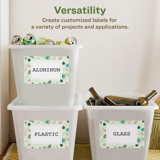 Avery Recycled Matte White Labels,8-1/2" x 11" Rectangle {4}