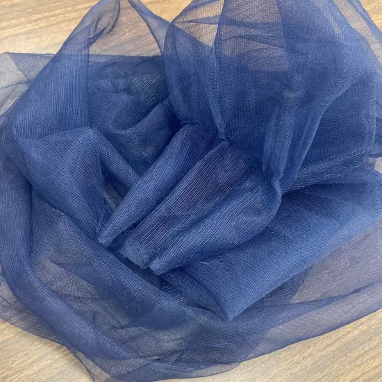 1 Yard 2-Way Stretch Nylon Net Mesh Fabric, 60" Width Lightweight Sheer Mesh for Gowns, Dancewear & Costumes Blue Midnight Color {1}