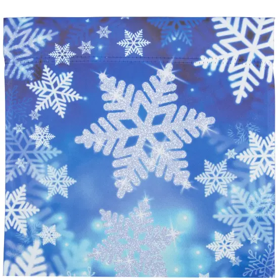 Northlight Blue and White Snowflakes Merry Christmas Outdoor Garden Flag 12.5" x 18" {6}