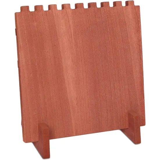 Wood Necklace Display Stand, Jewelry Organizer (10.3 x 9.38 x 5.5 Inches, 2 Pack) Brown {5}