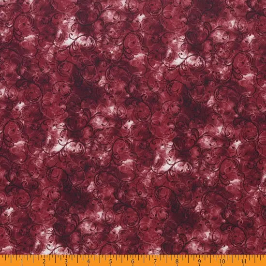 Mook Fabrics Elegance Cotton Fabric [45 in. Wide] - By The Yard Burgundy {3}