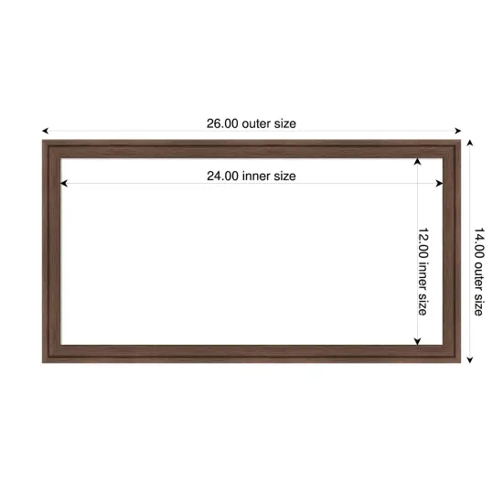Florence Framed Dry Erase Magnetic Board Medium Brown {4}
