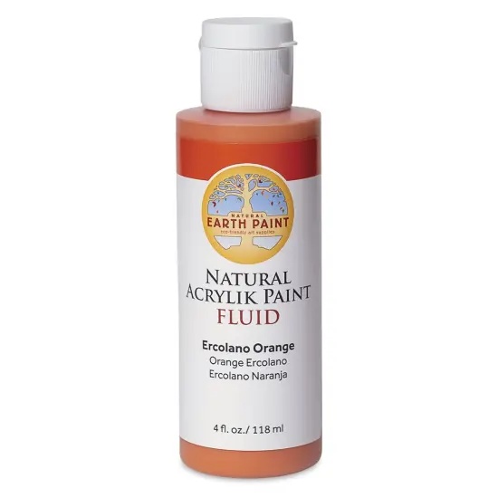 Natural Earth Paint Natural Fluid Acrylik Paint - Ercolano Orange, 118 ml {1}