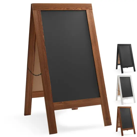 Casafield A Frame Chalkboard Sign, 40" x 20" Double-Sided Magnetic Menu Board for Restaurants, Sandwich Shops, Caf&eacute;s, Sidewalks, Weddings {7}