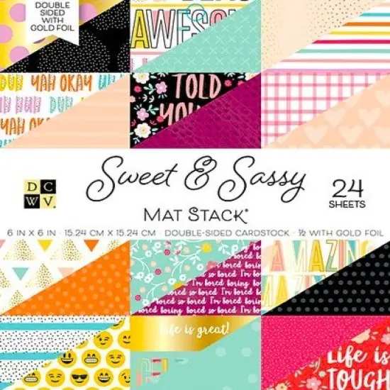 DCWV Sweet & Sassy Mat Stack Double-Sided 6x6 Paper Pad {1}