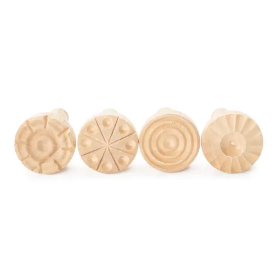 School Smart Wooden Clay Stamps, Set of 4 {5}