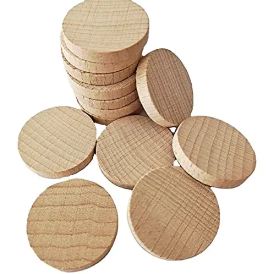 200 Pieces Unfinished Wood Slices, Blank Beech Round Discs for DIY Wooden Crafts(20mm/0.79inch) {2}