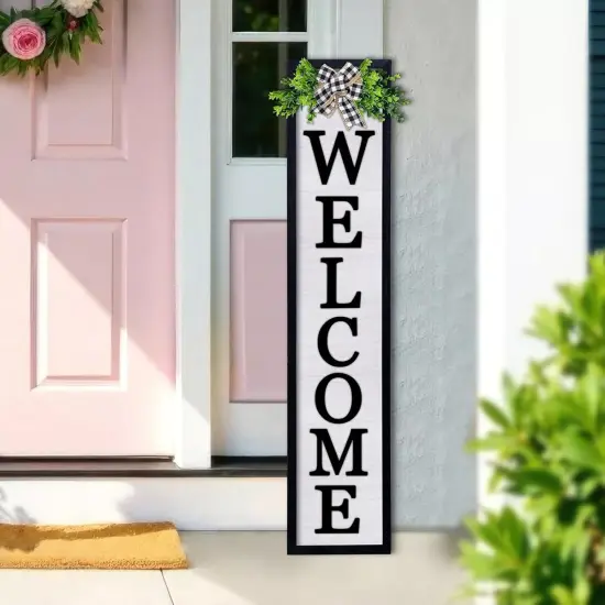 Outdoor Welcome Sign for Front Porch (Black) {6}