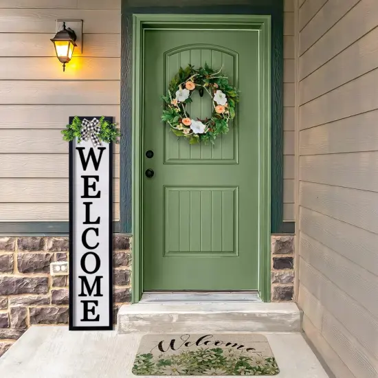 Outdoor Welcome Sign for Front Porch (Black) {4}
