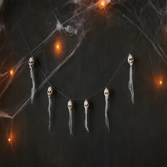 71'' Ghost Skeleton Halloween Decorative Hanging Garland {5}